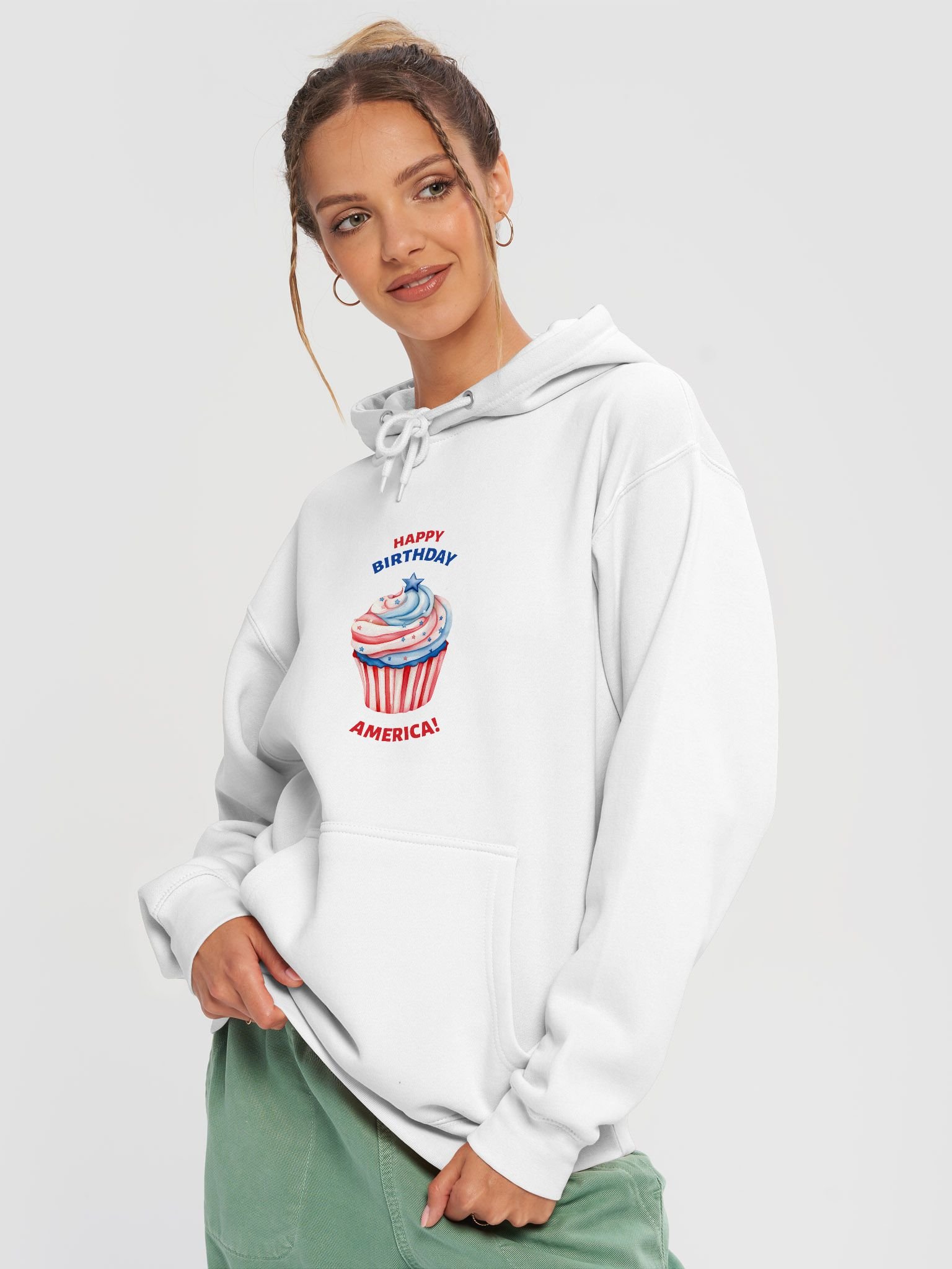 Patriotic Star-Spangled Cupcake Hoodie product image (25)