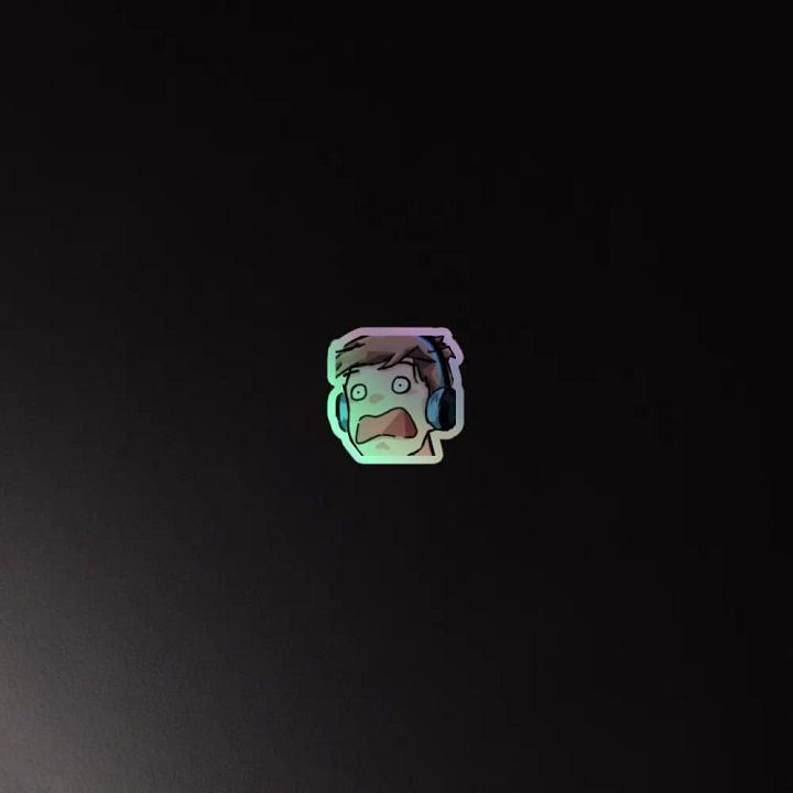 Chaabbz Shocked Holographic Emote Sticker product image (4)