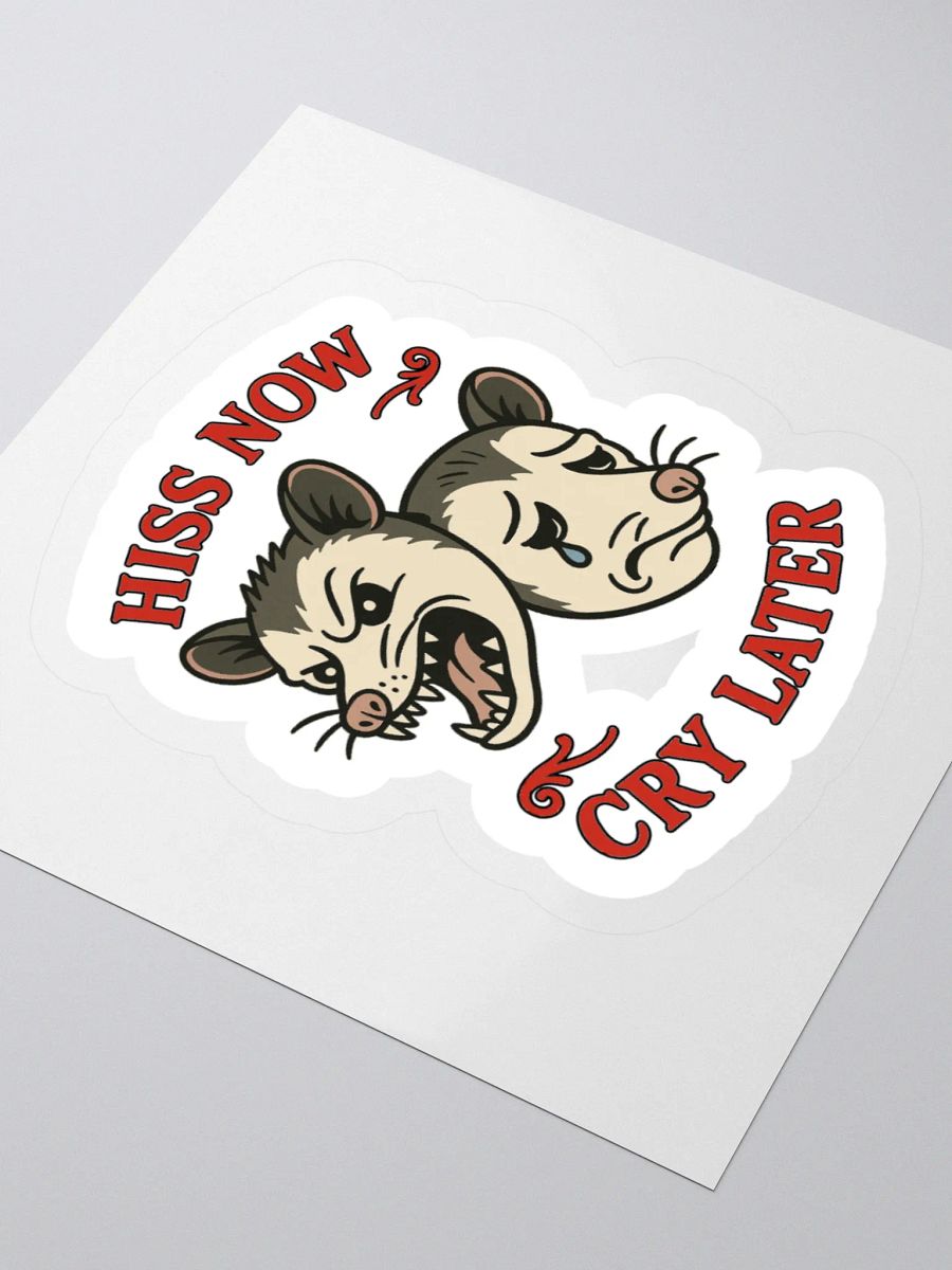 Hiss Now Cry Later Sticker product image (3)