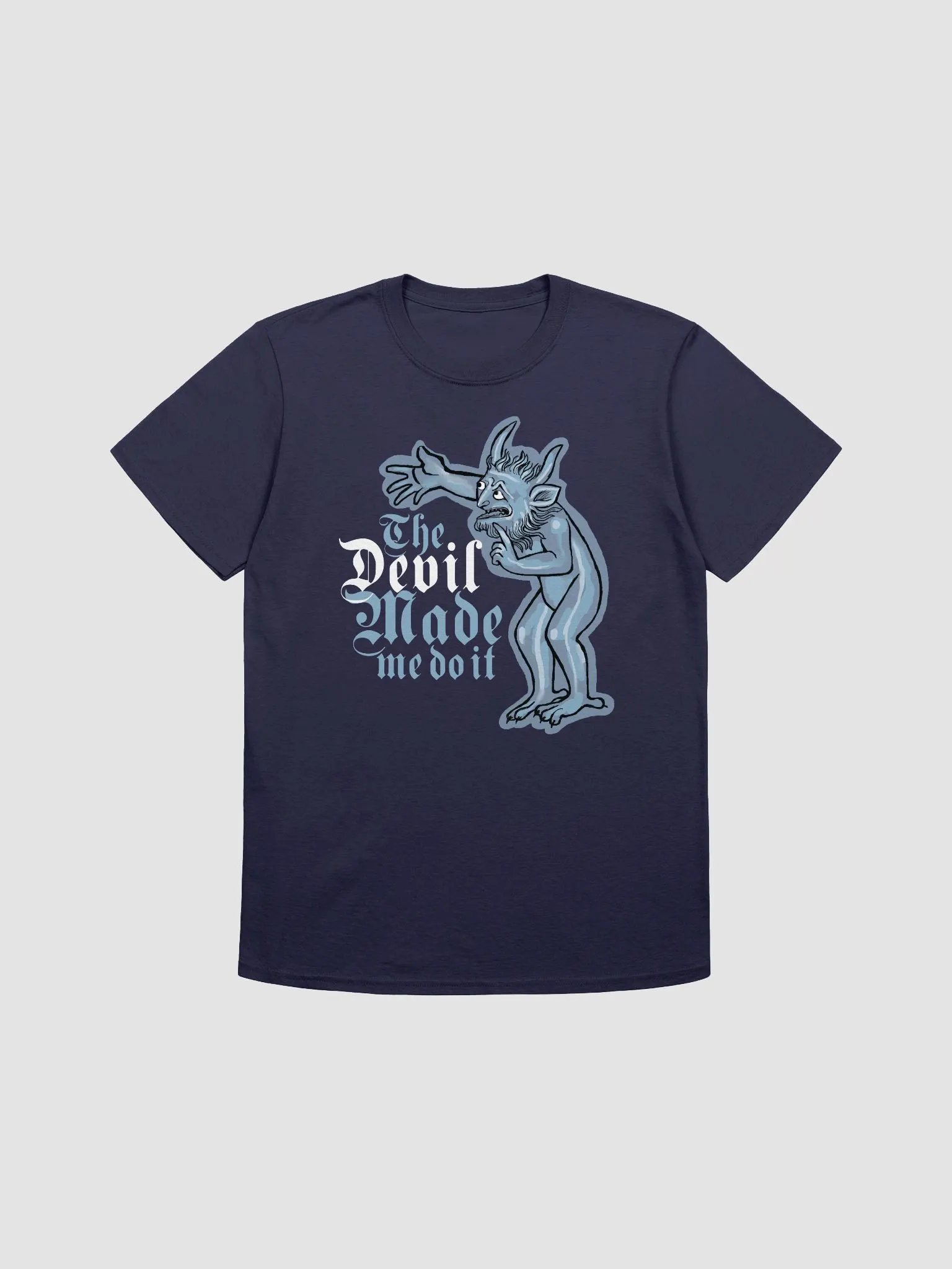 The Devil made me do it. Funny vintage T-shirt. product image (1)