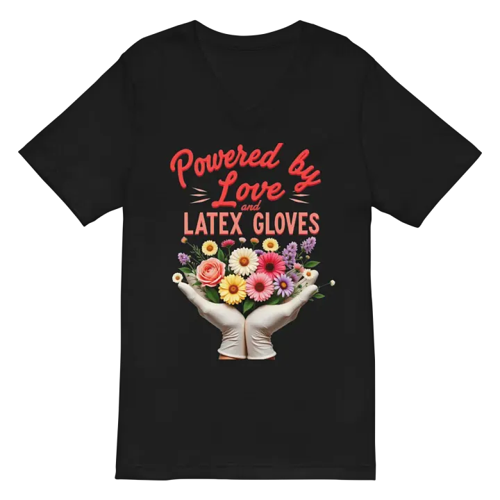 Love and Latex Floral V-Neck Tee product image (3)