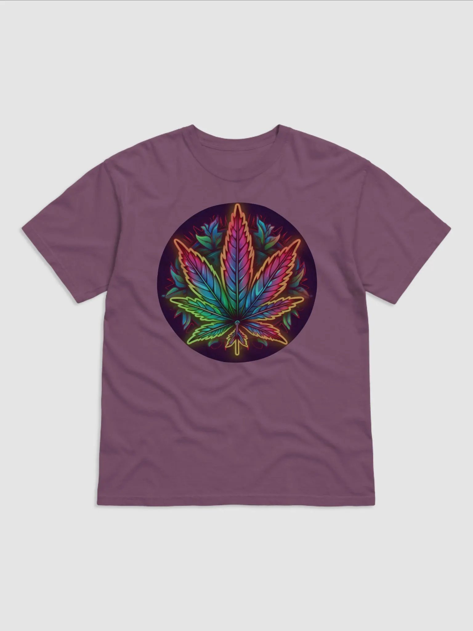 Classy Colorful Cannabis Marijuana Leaf Heavyweight T-Shirt product image (7)