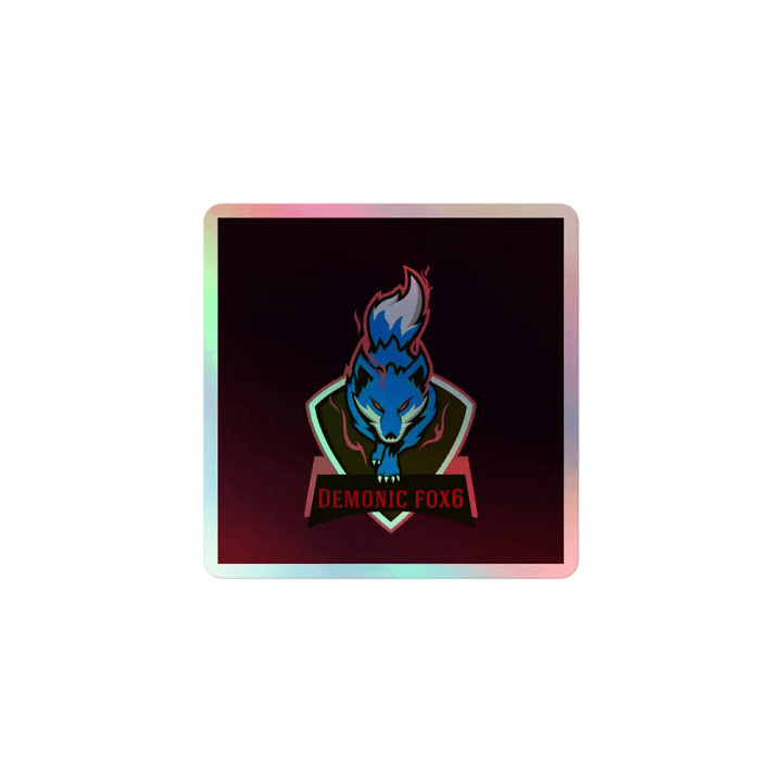 demonic fox holo sticker product image (1)