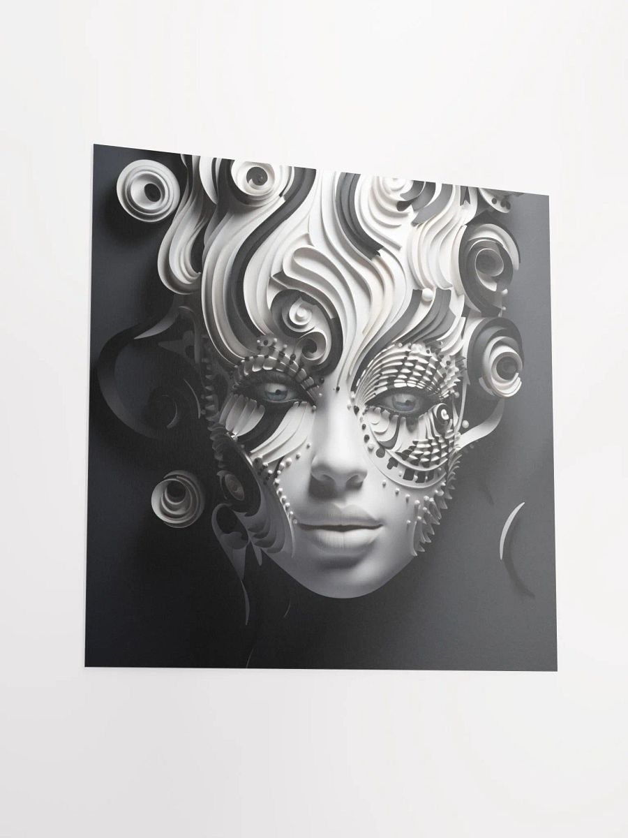 Female Black & White Mask Poster product image (7)