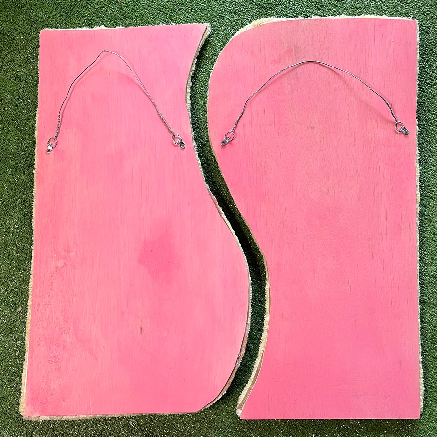 Two-Piece Yellow and Pink Sky Wall Hanging product image (6)
