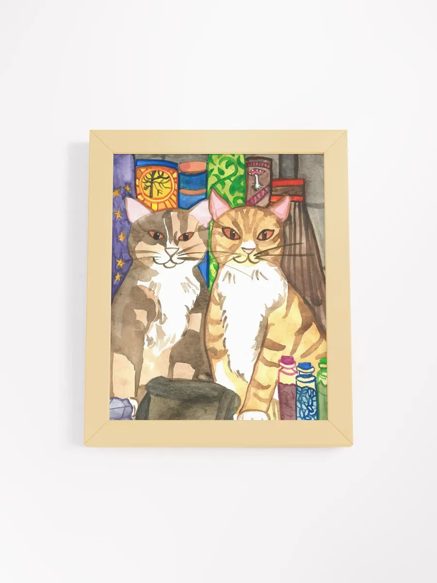 Two Cat Witches Framed Print product image (2)