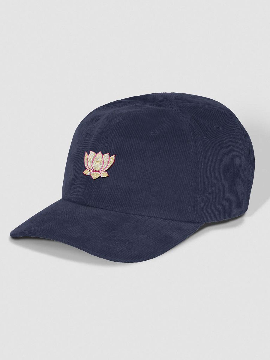 Golden Lotus Corduroy Dad Hat product image (3)