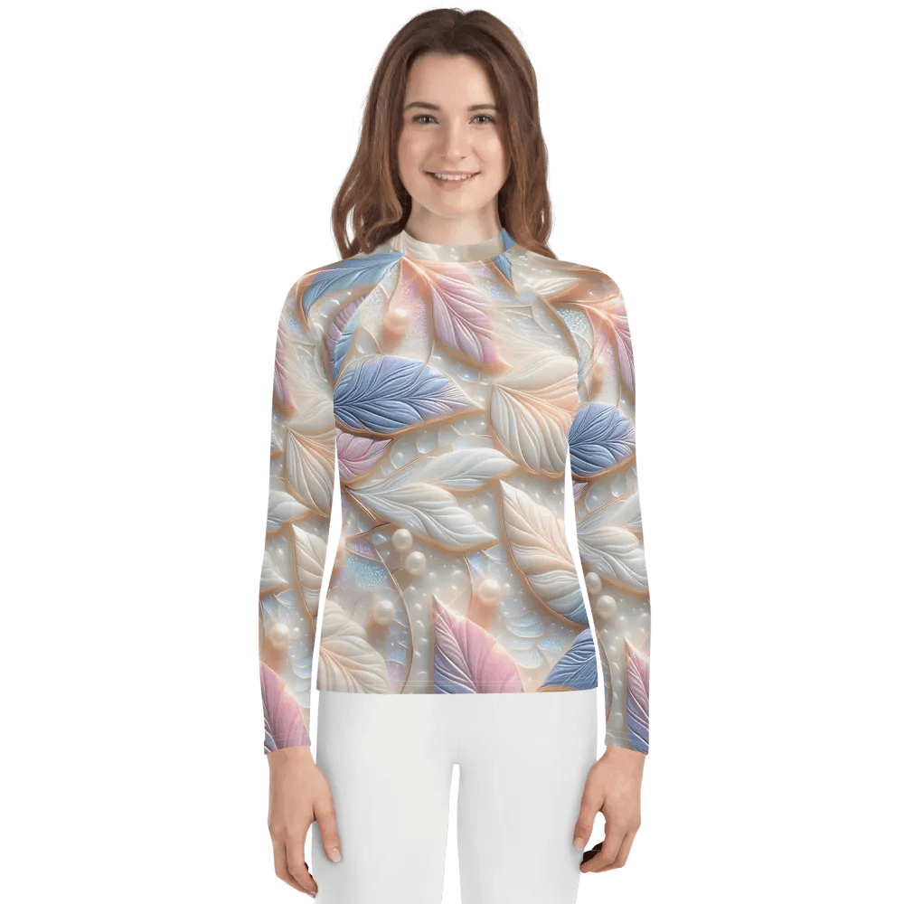 Dreamy Feathers Youth Rash Guard product image (1)