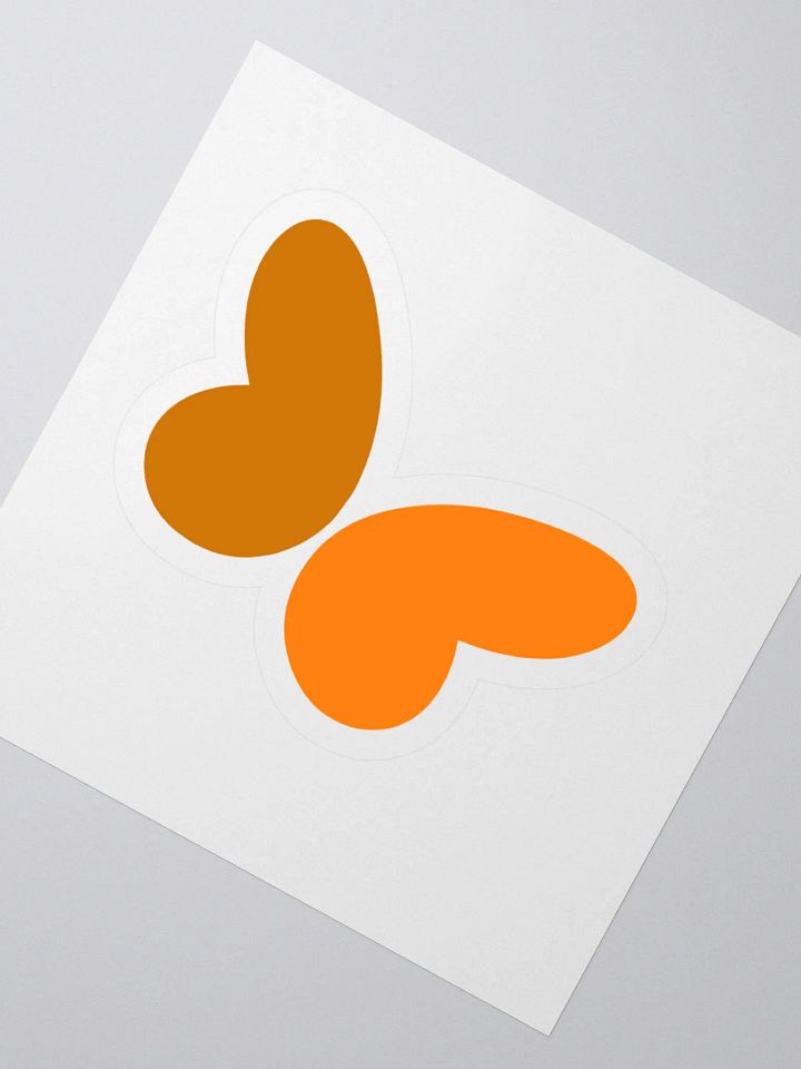 Cute orange-color themed butterfly Kiss Cut Sticker 006 product image (4)