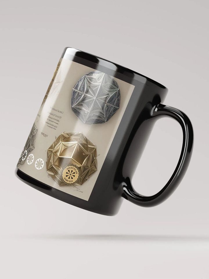 Black Ceramic Nanotechnology Mug - Science Lover Gift - Nanogold C - Gold nanoparticles product image (3)