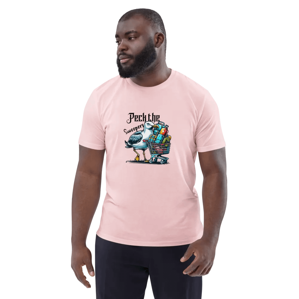 Peck the sweepers! organic cotton tee shirt. product image (389)