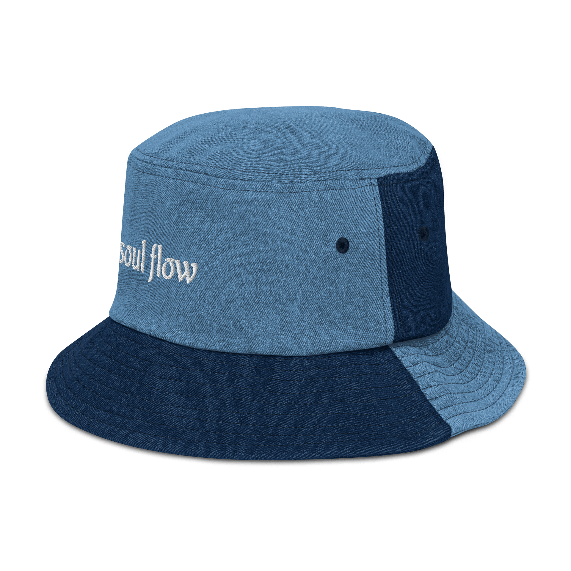 "soul flow" Mixed Denim Bucket Hat product image (4)