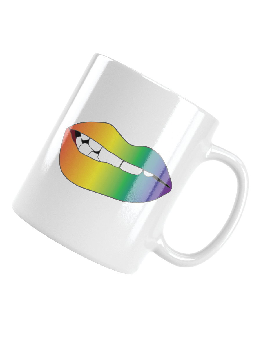 Rainbow Pride Gradient Biting Lips Mug product image (4)