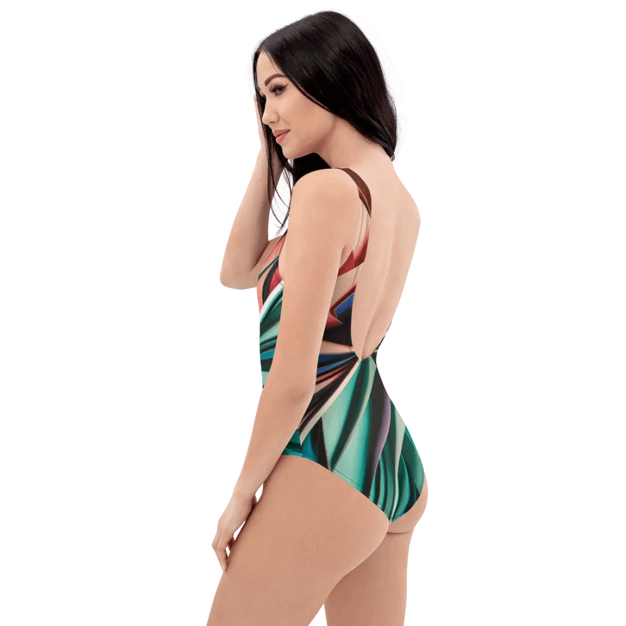 TDS Music Abstract One-Piece Swimsuit in Vibrant Colors (XS-3XL) product image (10)
