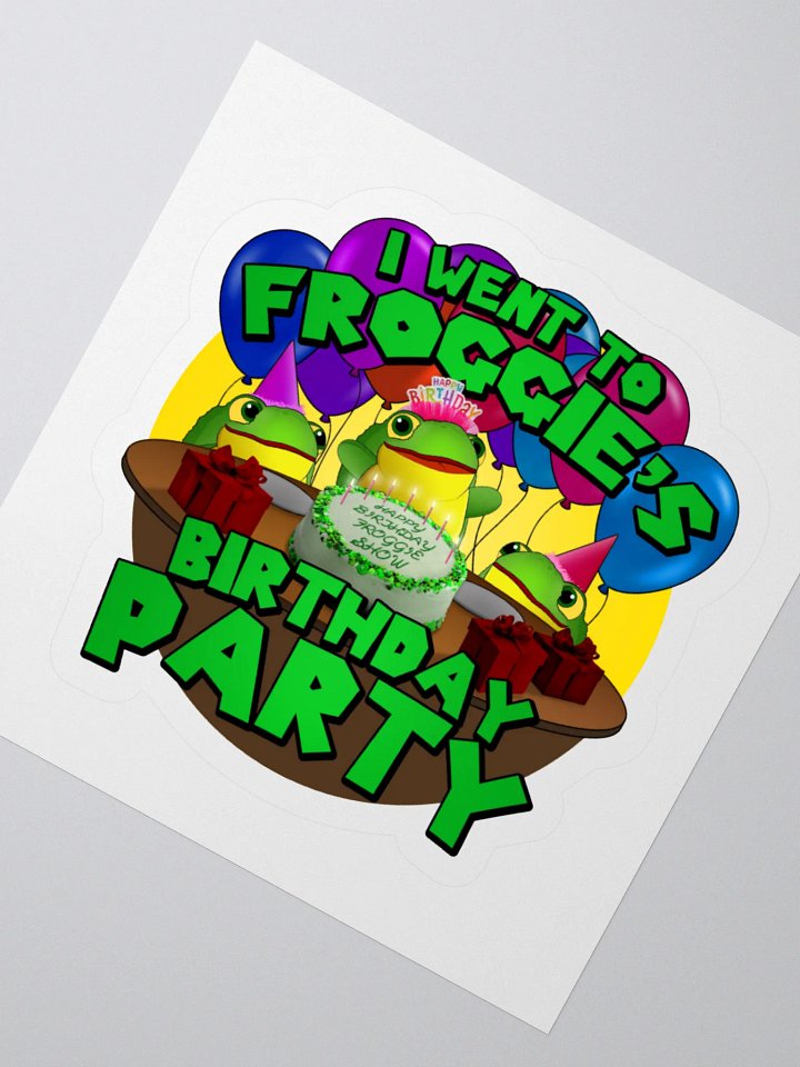 LIMITED FROGGIE'S BIRTHDAY STICKER product image (5)