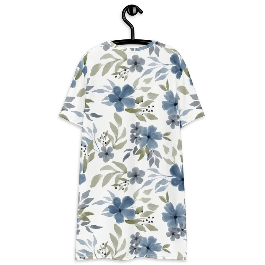 Blue Blossom Bliss T-Shirt Dress product image (8)