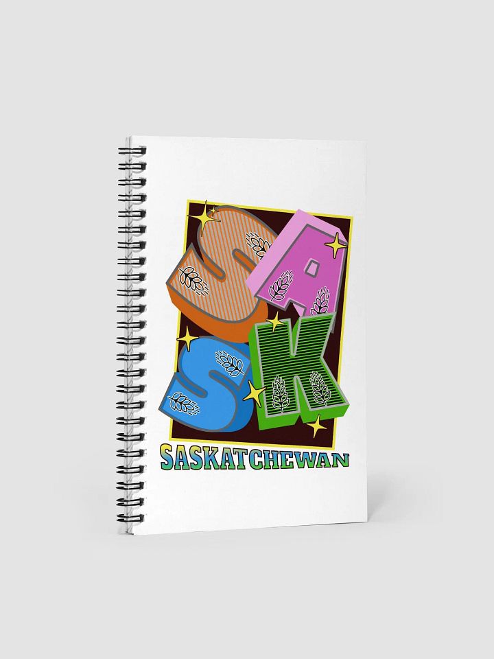 Sask Saskatchewan Block Letter Stylized Spiral Notebook product image (1)