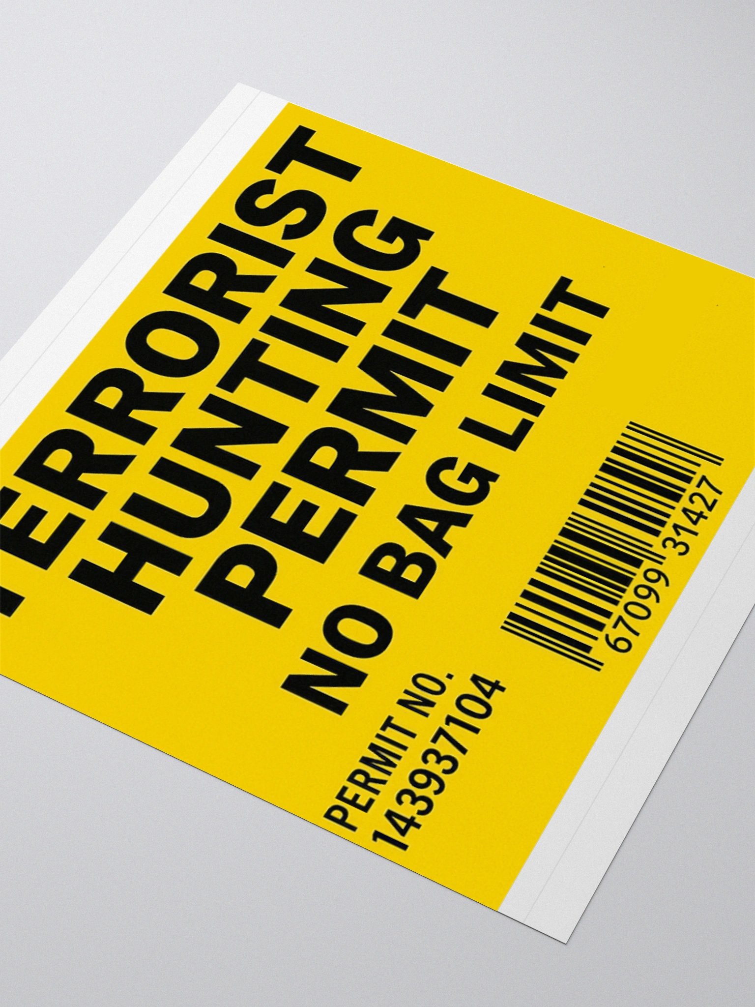 T HUNTING PERMIT STICKER product image (3)