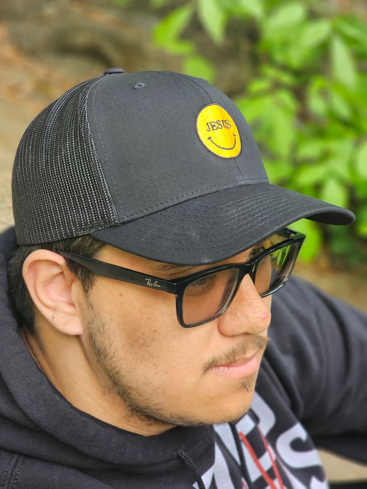 Trucker Hat (Jesus Smiley Face) product image (2)