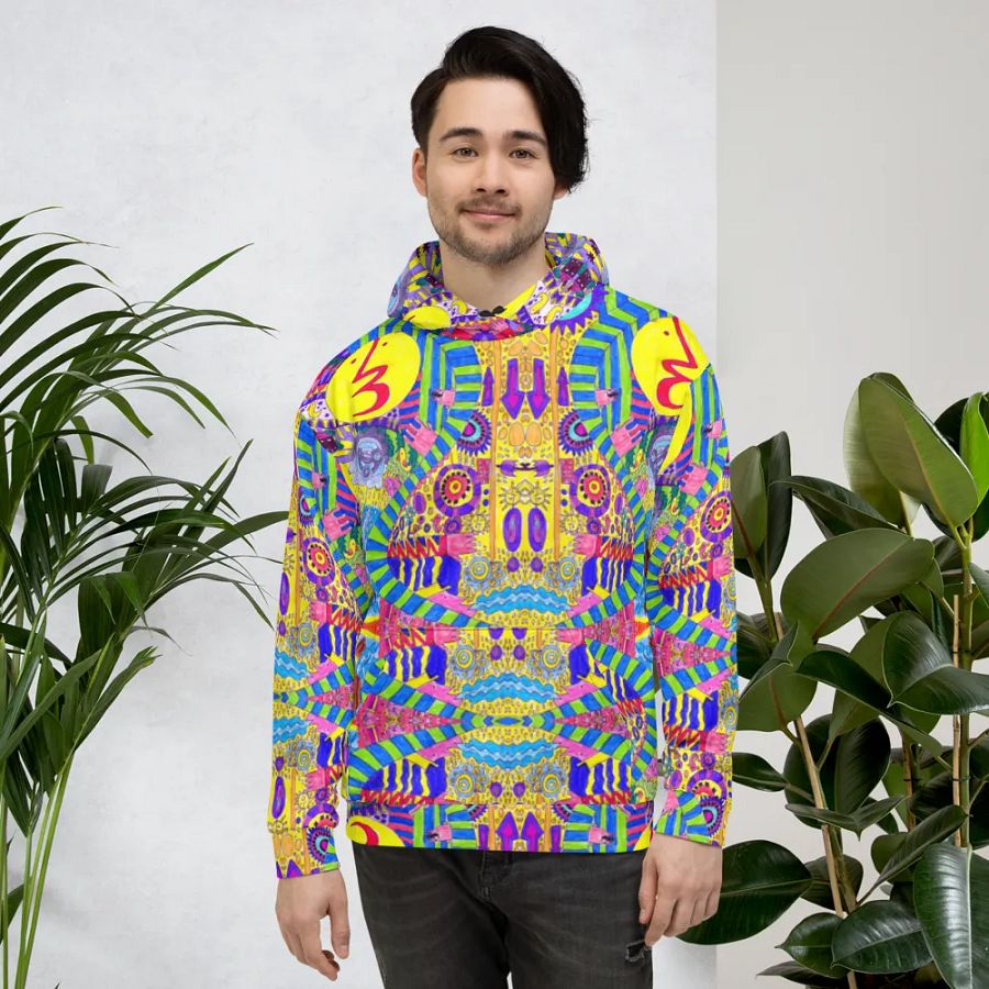 Abstract Colourful Doodles Unisex Pull Over Hoodie product image (7)