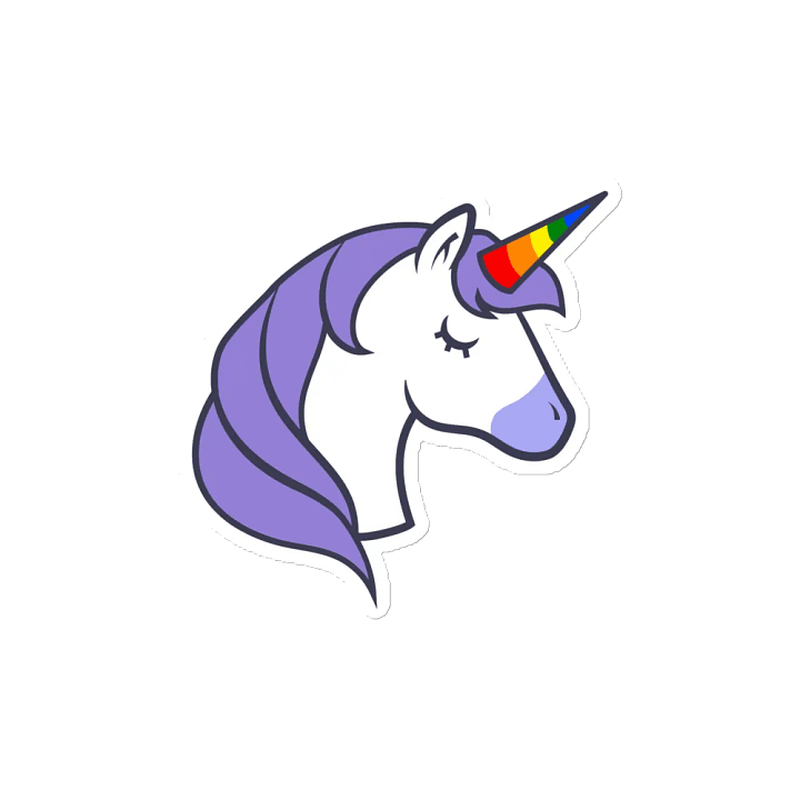 Rainbow Unicorn Die-Cut Magnets product image (2)