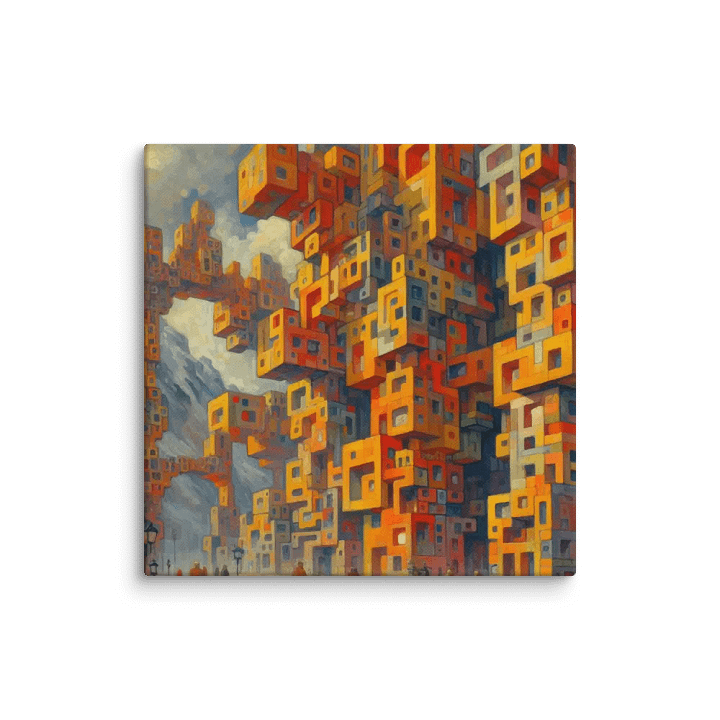 Futuristic Modular Cityscape with Geometric Architecture product image (12)