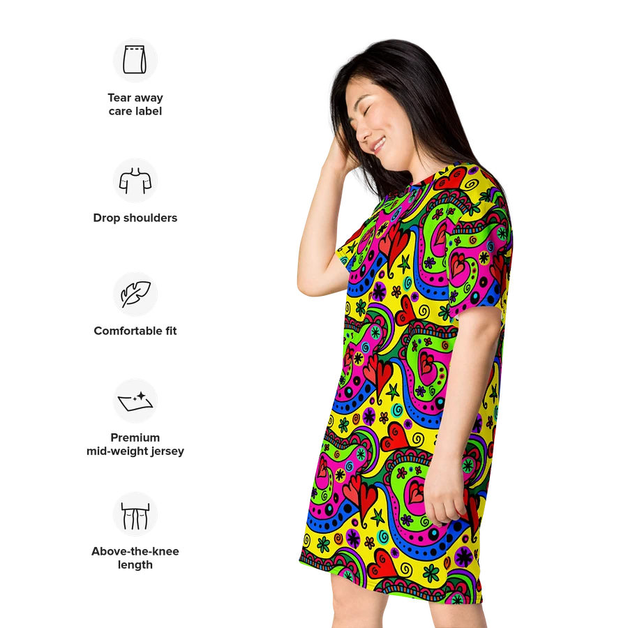 Vibrant Swirls T-Shirt Dress product image (5)