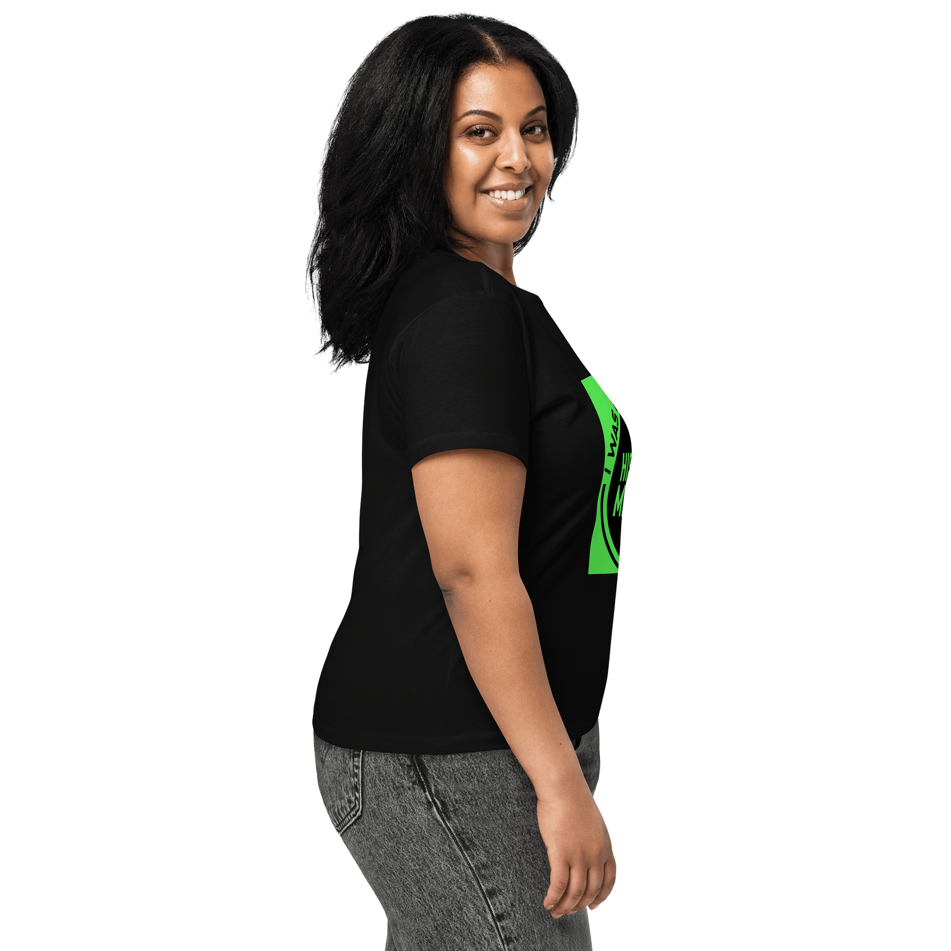 I was Born to be a History Maker High-Waisted Black Ladies Tee product image (8)