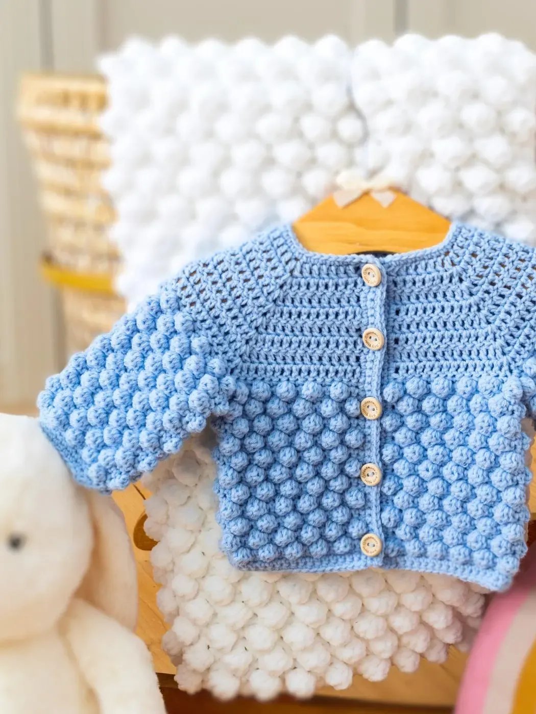 Crochet Pattern: Bobble Baby Cardigan product image (9)
