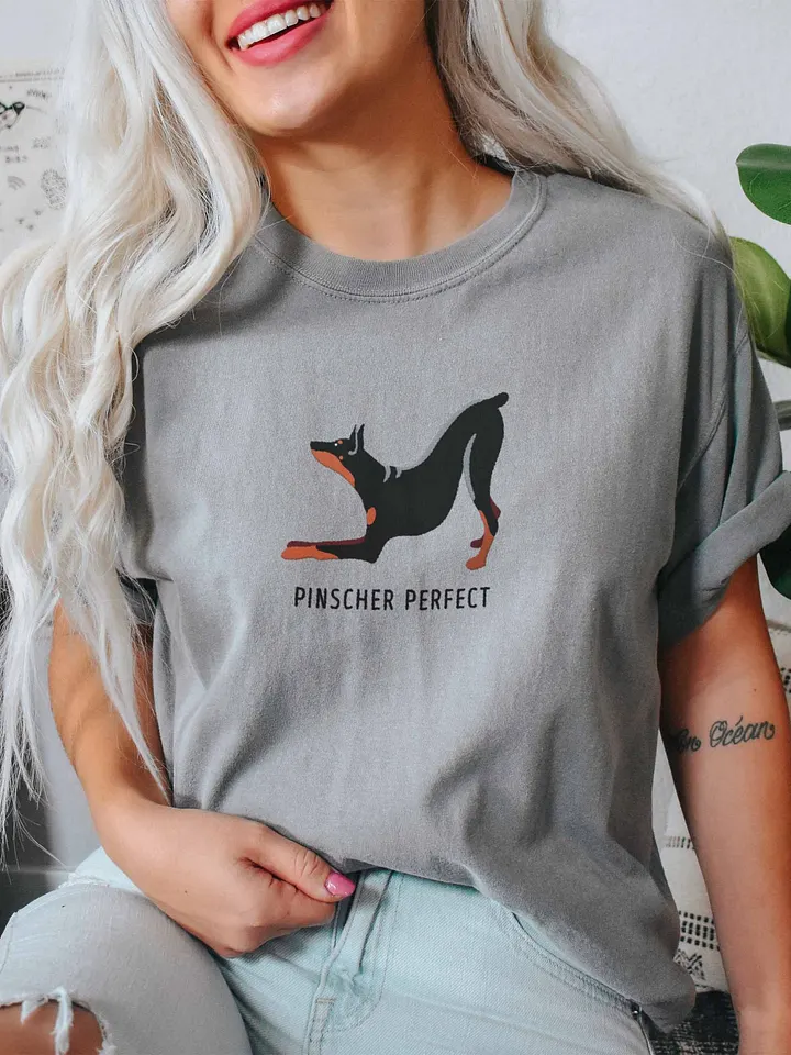 Pinscher Perfect T-Shirt(Embroidered) of a Doberman Pinscher product image (2)