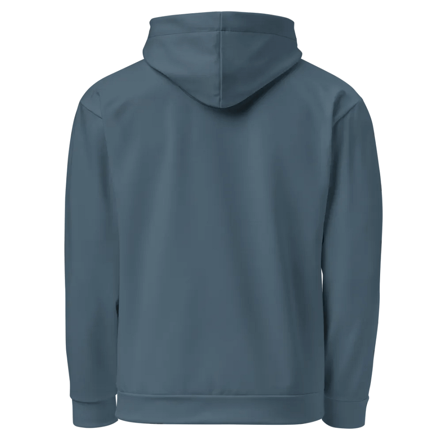 Plain Dark Greyish Blue Soft Summer Unisex Recycled Polyester Heavyweight Premium Hoodie by Treasure Pie product image (6)