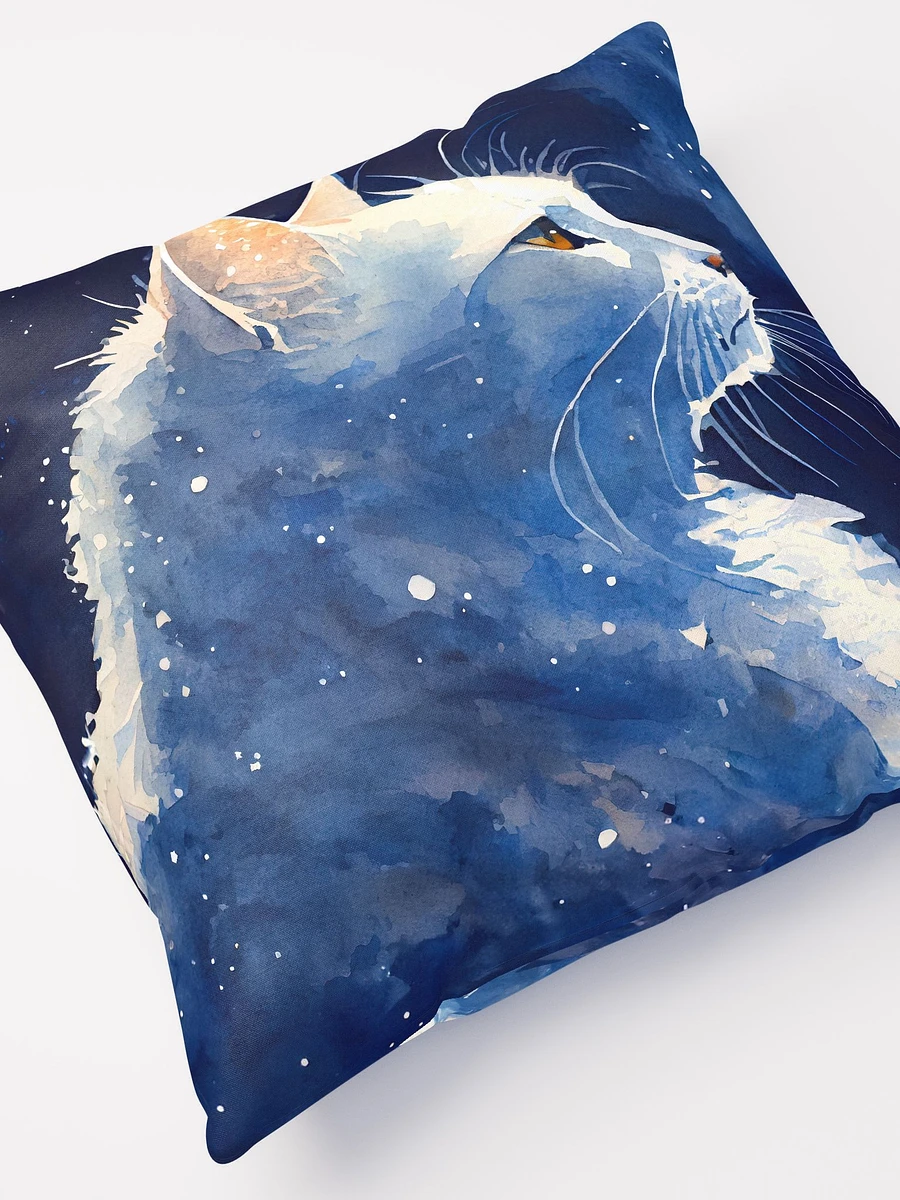 Stargazing - White Cat Throw Pillow product image (5)