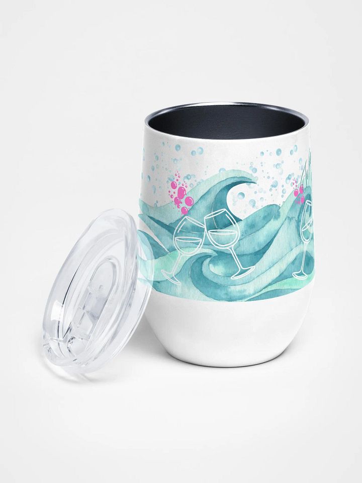 Ocean Waves Wine Tumbler for moms dads friends hosts product image (2)