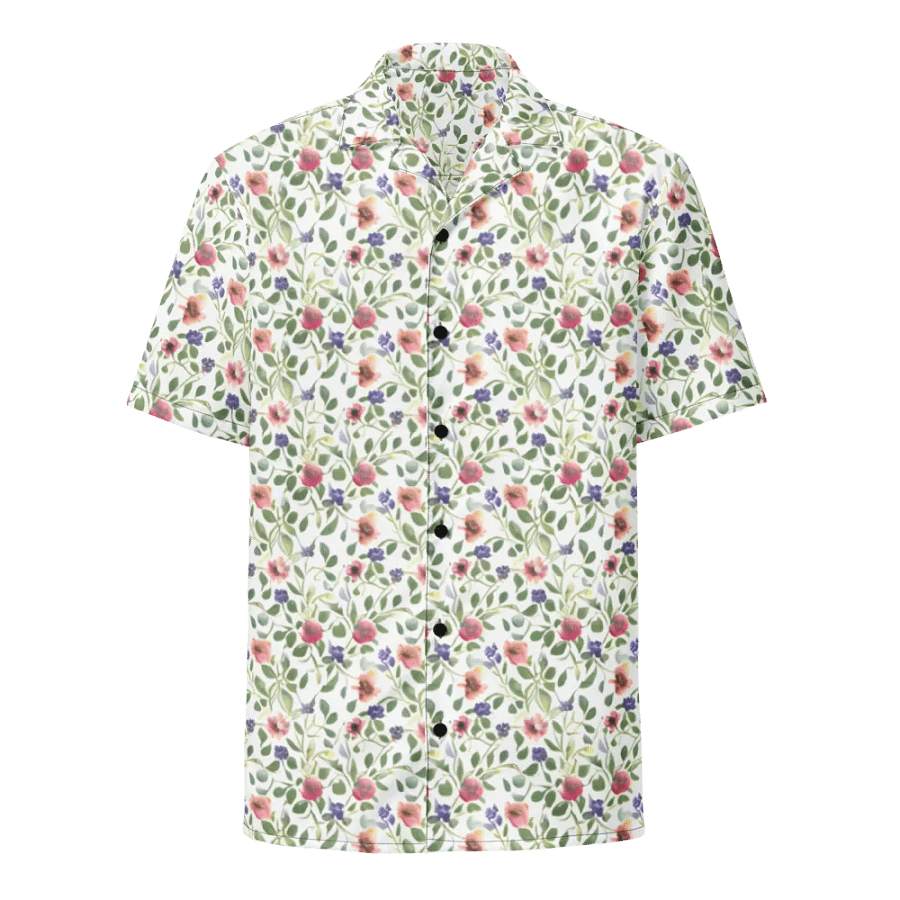 Floral Pattern Heliotrope Flowers Hawaiian Shirt product image (1)