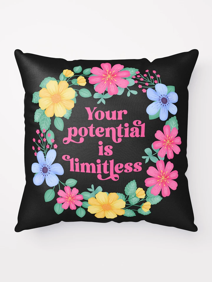 Your potential is limitless - Motivational Pillow Black product image (1)
