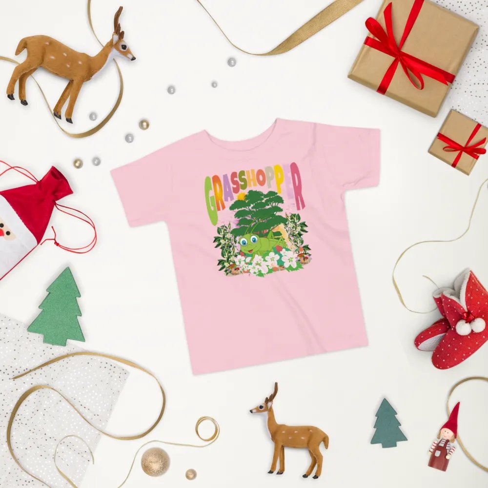 Grasshopper Colorful Funny Cute Bella + Canvas Toddler T-Shirt – Funny Shirt for Kids product image (5)