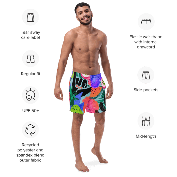 Tropical Fusion All-Over Swim Trunks product image (2)