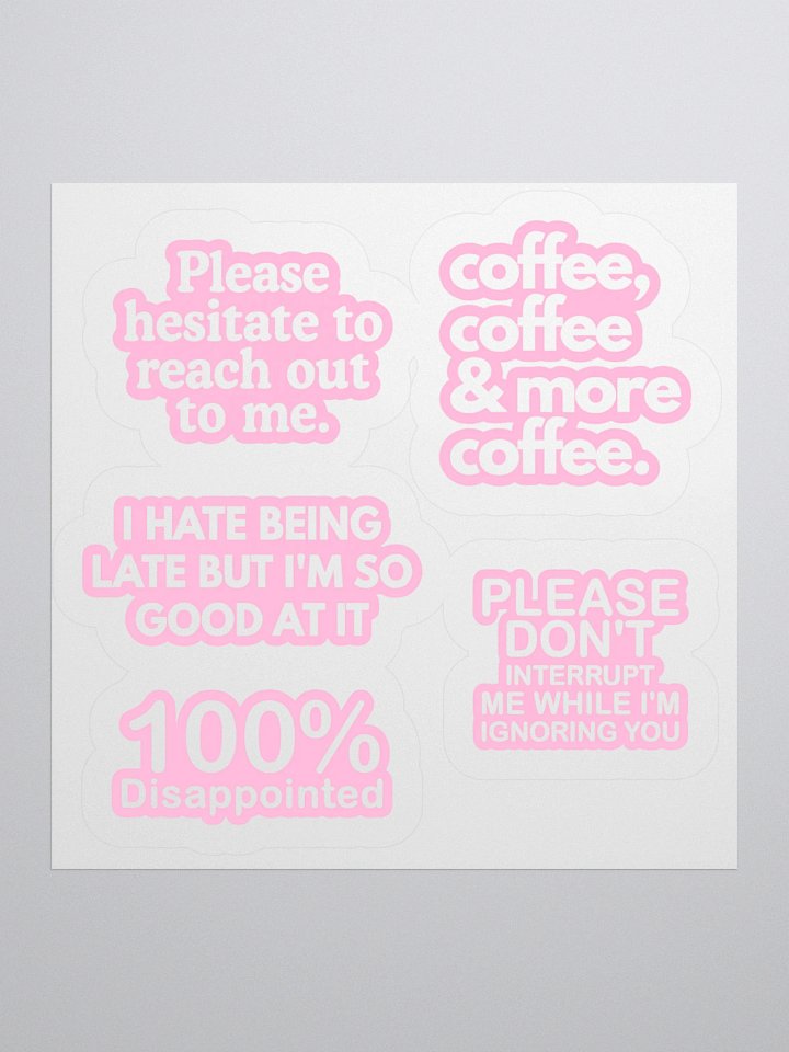 Sarcastic Kiss Cut Stickers Set product image (3)