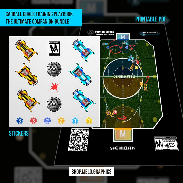 Carball Goals Training Playbook - Stickers & Printable Field Map Pack (Digital) | #MadeByMELO product image (1)