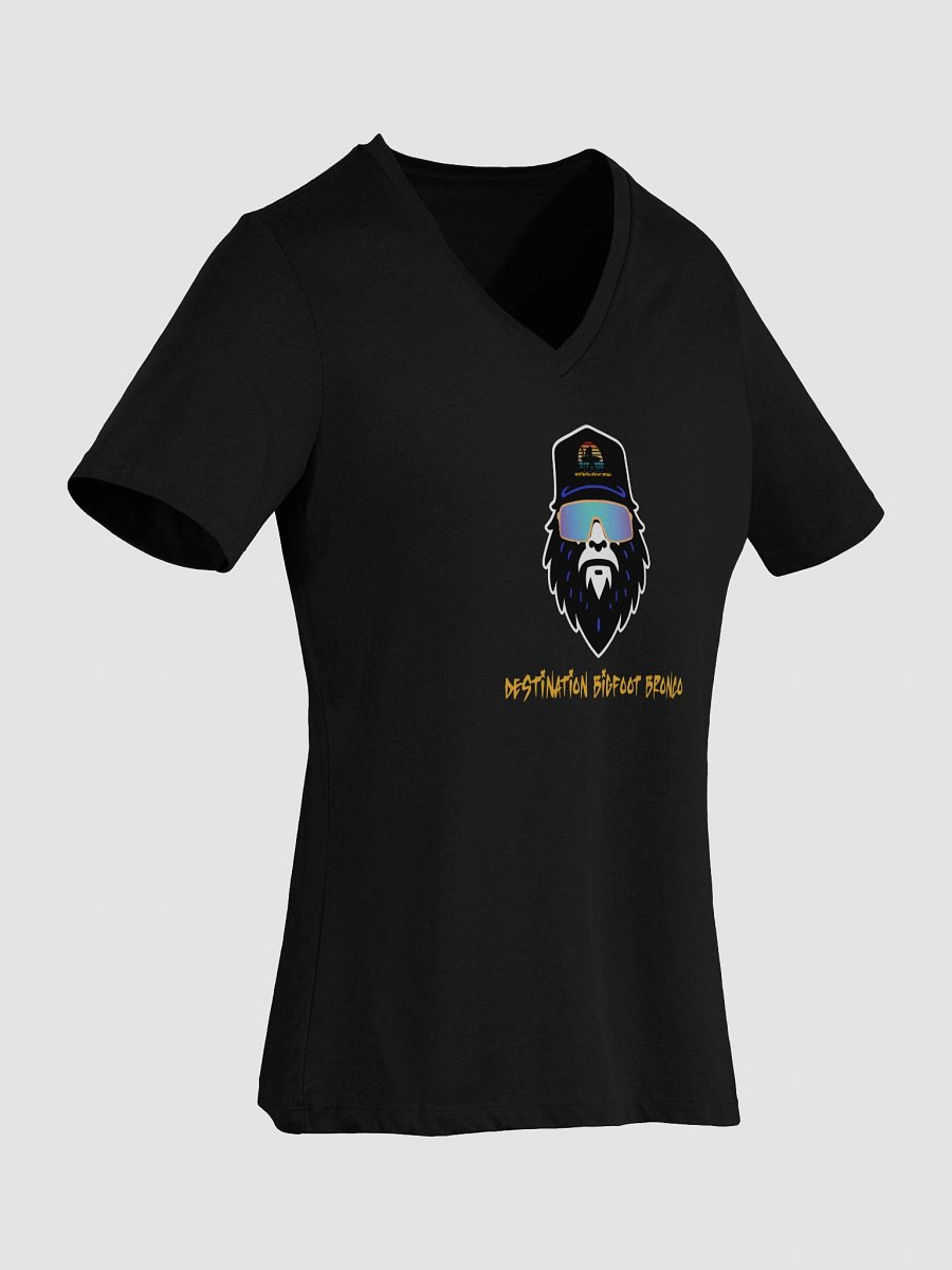 Destination Bigfoot Bronco Bigfoot Logo Bella+Canvas Women's Relaxed V-Neck T-Shirt (Black) product image (7)