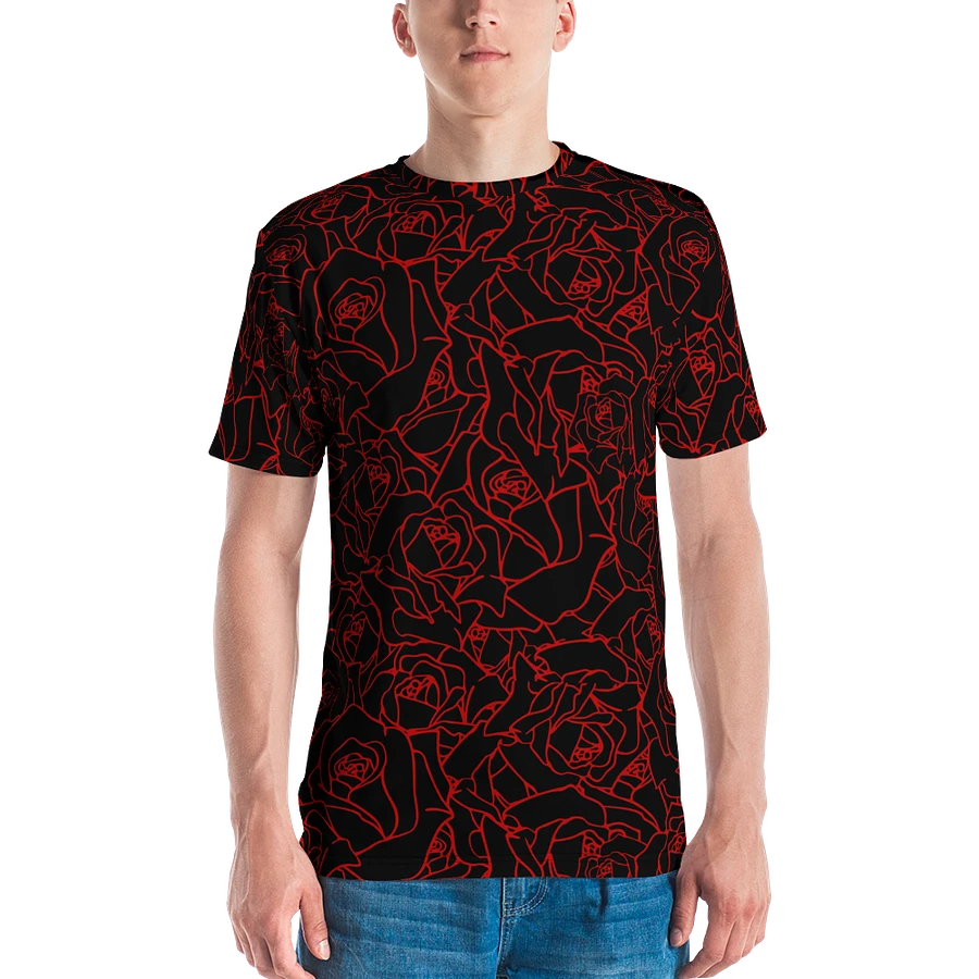 Loads of Roses · black-red crew neck t-shirt product image (15)