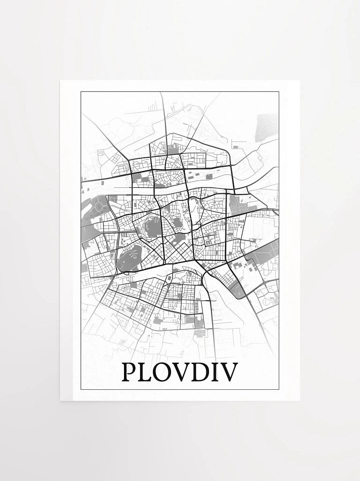 Plovdiv, Bulgaria, city map print product image (2)