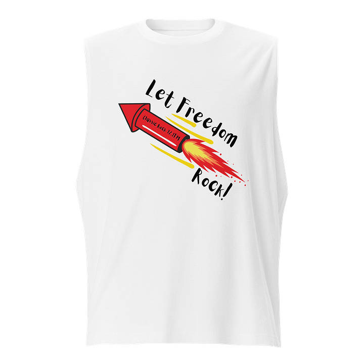 Let Freedom Rock Rocket White Muscle T-shirt product image (1)