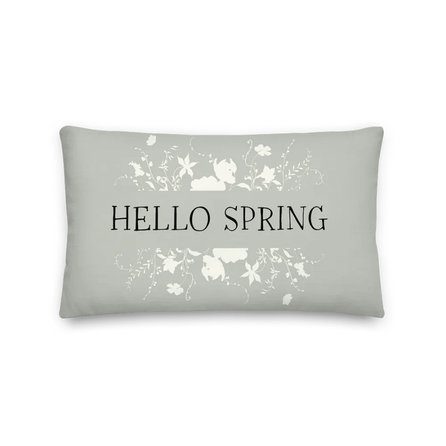 Hello Spring Green - Pillow TWO IN ONE - Premium Pillow - Doppelseitig bedrucktes Designerkissen product image (1)