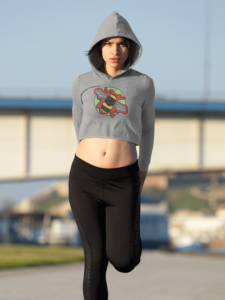 Vaporbee fleece crop hoodie product image (1)