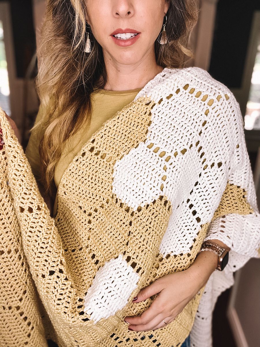 Modern Honeycomb Crochet Shawl Video Tutorial product image (9)