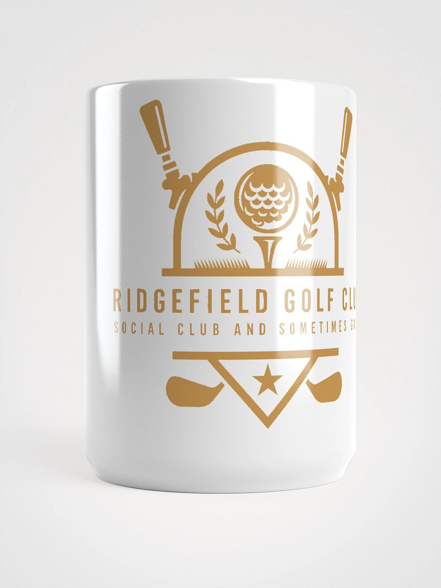 Ridgefield Golf Club Logo White Glossy Mug product image (5)