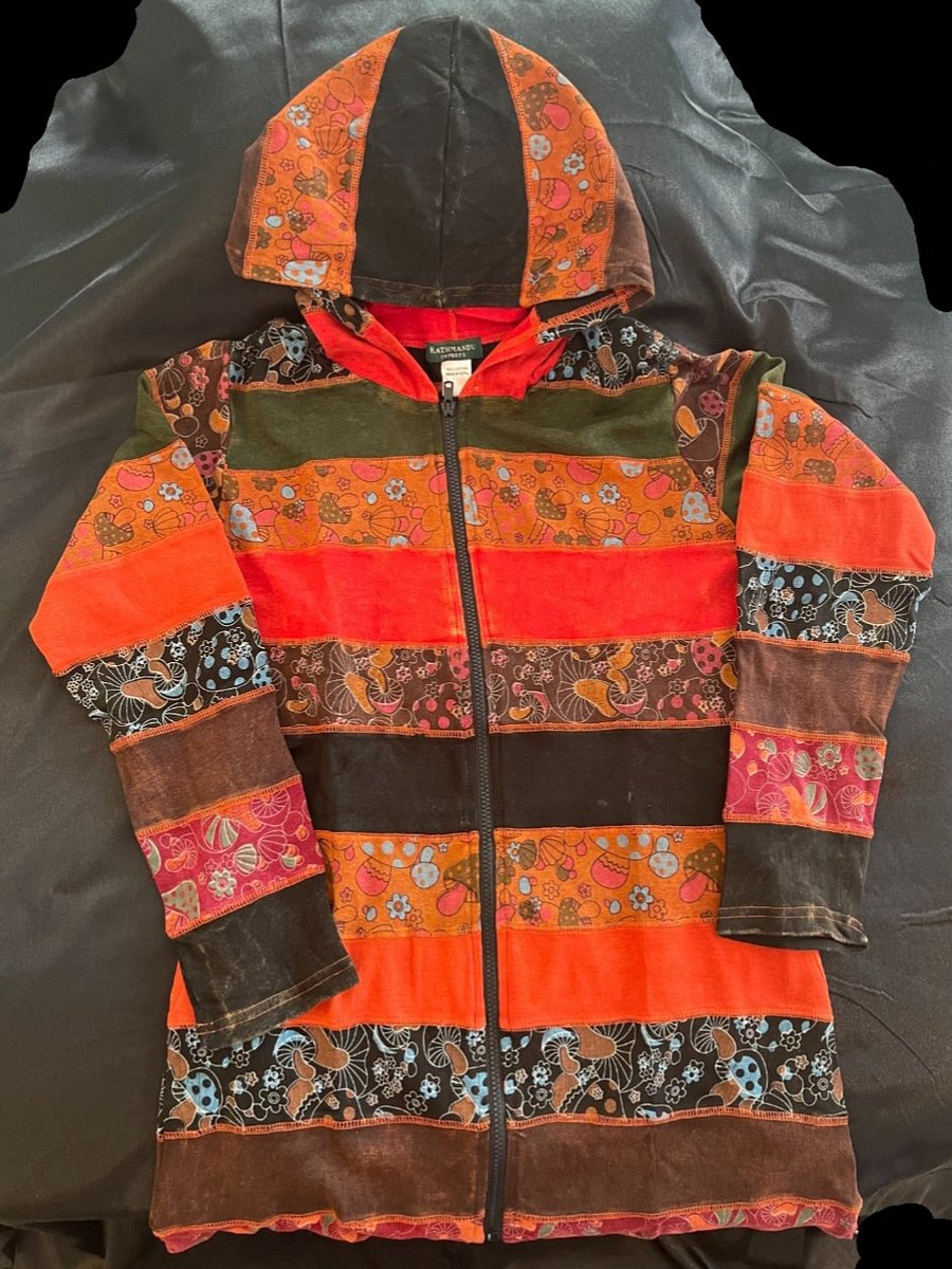 Women's Long Sleeve Shroom Patchwork Tunic Zip Hoodie product image (6)