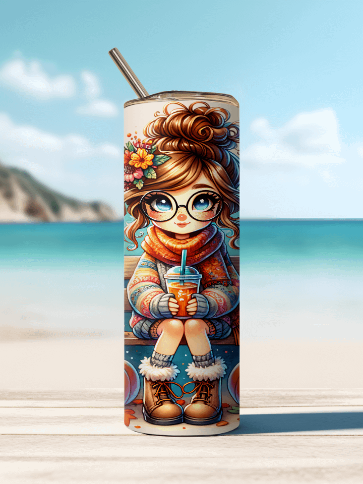 Autumn Design Pumpkin Spice Fiesta Ice Tea Fall Stainless Steel Tumbler product image (3)