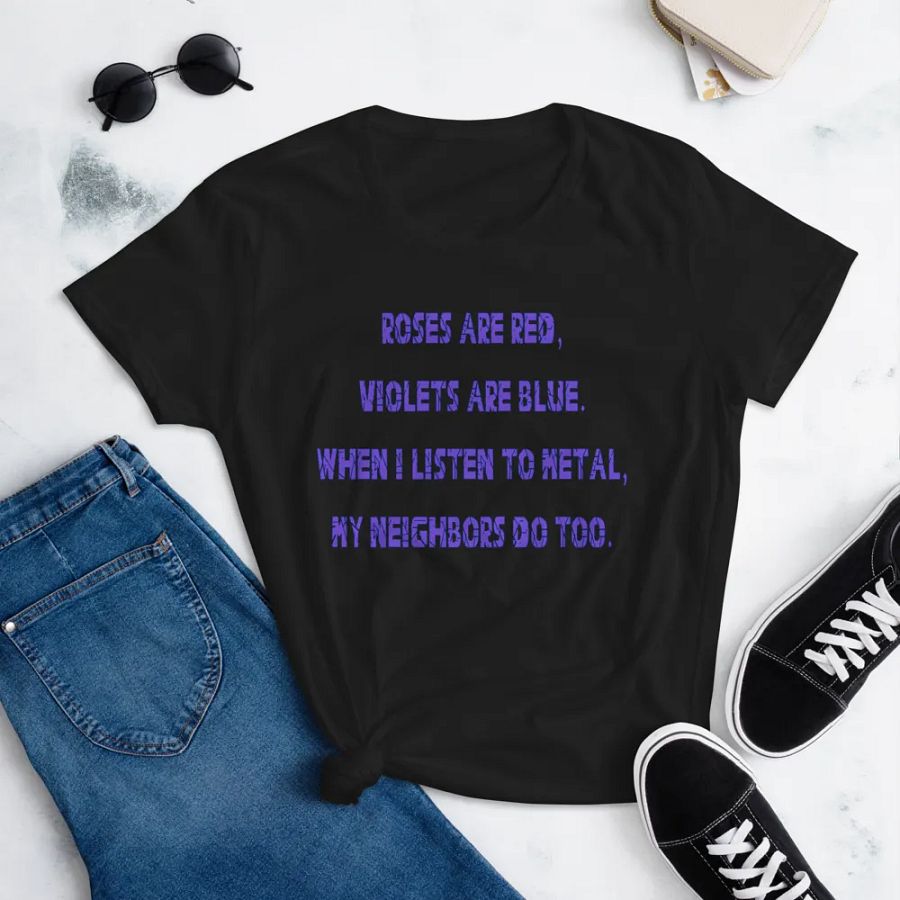 Roses Are Metal Fitted T-Shirt product image (12)